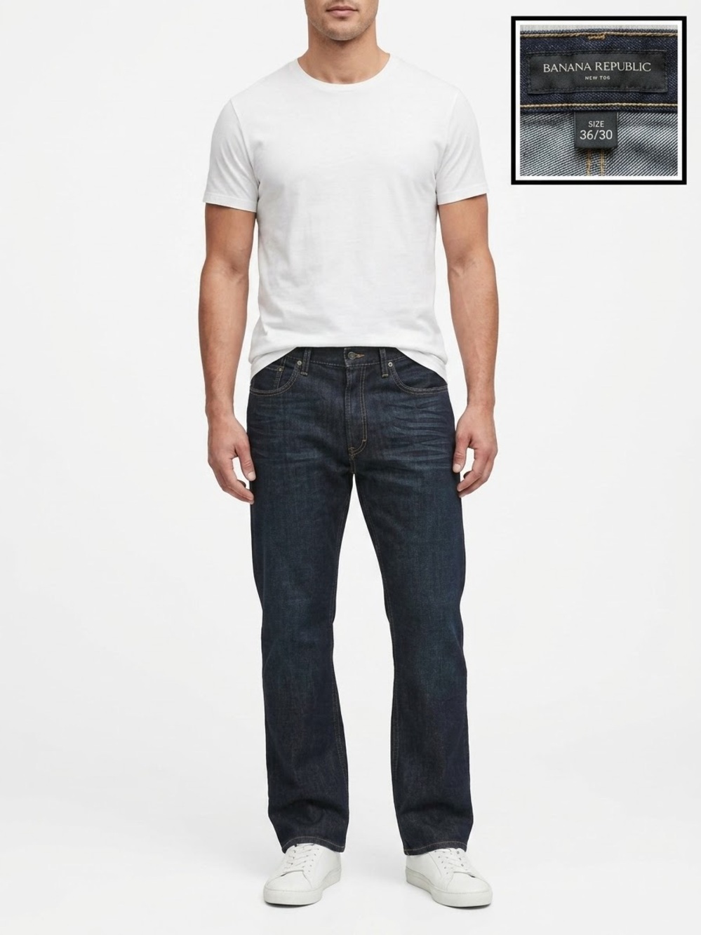 Banana Republic Men's Indigo Straight-Leg Jeans P32
